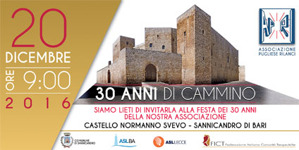 L’ A.P.RI di Bari festeggia i suoi 30 anni di cammino