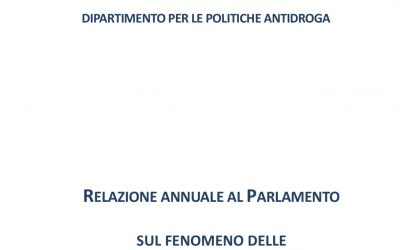 Relazione annuale al Parlamento sul fenomeno delle tossicodipendenze in Italia anno 2019 (dati 2018)