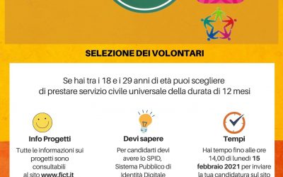 Servizio Civile Universale con la Federazione Italiana Comunità Terapeutiche: a disposizione 221 posti!