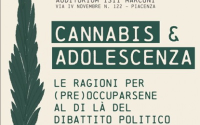 Ass.ne La Ricerca Onlus: “Incontro con lo psichiatra Flavio Bonfà sul tema “Cannabis e adolescenza. Le ragioni per (pre)occuparsene al di là del dibattito politico”, giovedì, 27 ottobre a Piacenza, auditorium Isii Marconi