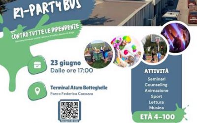 CERESO e ATAM hanno ideato “RI-PARTY BUS contro tutte le dipendenze”. 23 Giugno 2023
