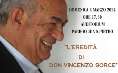 Casa Rosetta ricorda il suo fondatore, Don Vincenzo Sorce, nel quinto anniversario dalla morte