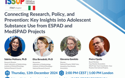 Webinar ISSUP ITALIA: Collegare ricerca, politica e prevenzione: approfondimenti chiave sull’uso di sostanze da parte degli adolescenti dai progetti ESPAD e MedSPAD